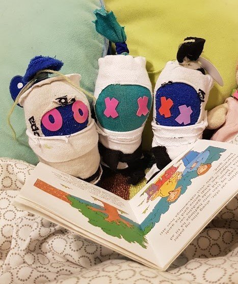 Myndir frá bangsagistingunni