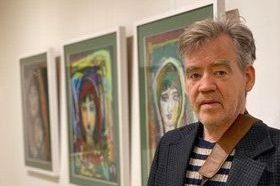 Óskar sýnir á bókasafninu